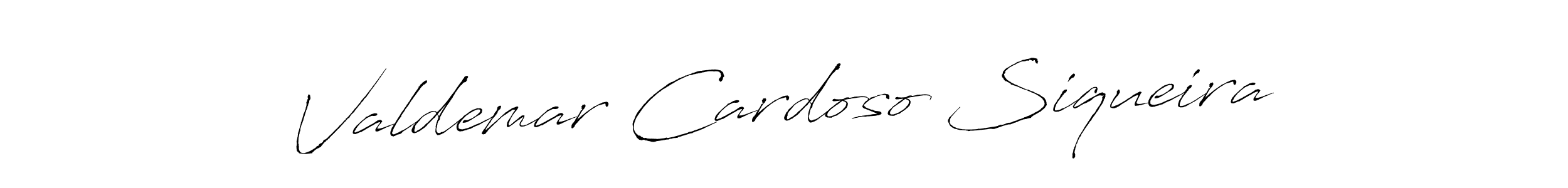 Make a beautiful signature design for name Valdemar Cardoso Siqueira. With this signature (Antro_Vectra) style, you can create a handwritten signature for free. Valdemar Cardoso Siqueira signature style 6 images and pictures png