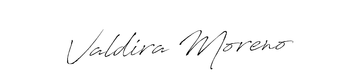 The best way (Antro_Vectra) to make a short signature is to pick only two or three words in your name. The name Valdira Moreno include a total of six letters. For converting this name. Valdira Moreno signature style 6 images and pictures png