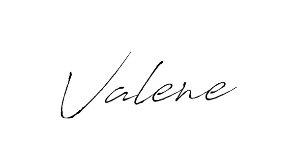 Make a beautiful signature design for name Valene. With this signature (Antro_Vectra) style, you can create a handwritten signature for free. Valene signature style 6 images and pictures png