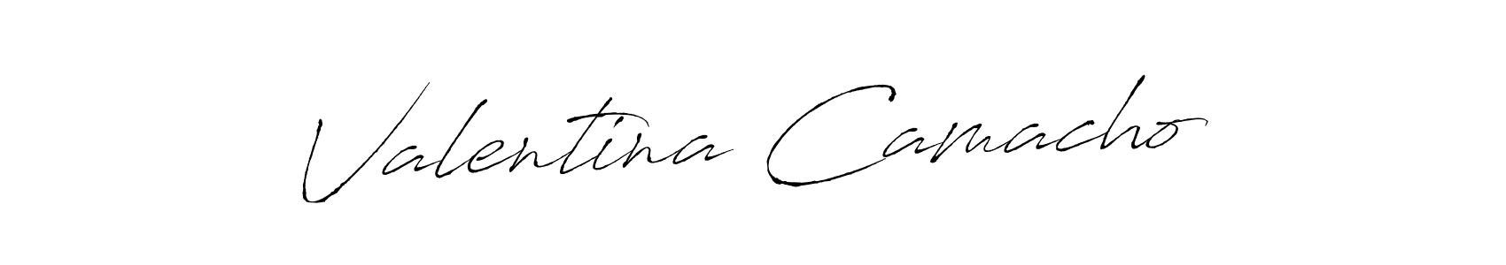 How to make Valentina Camacho name signature. Use Antro_Vectra style for creating short signs online. This is the latest handwritten sign. Valentina Camacho signature style 6 images and pictures png