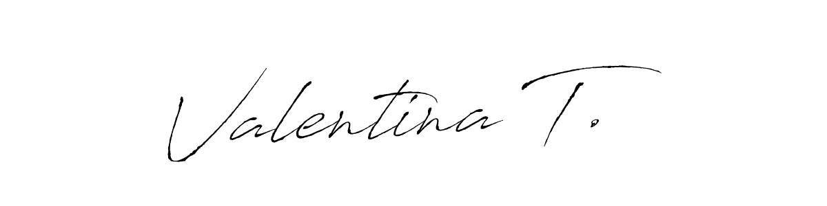 Similarly Antro_Vectra is the best handwritten signature design. Signature creator online .You can use it as an online autograph creator for name Valentina T.. Valentina T. signature style 6 images and pictures png