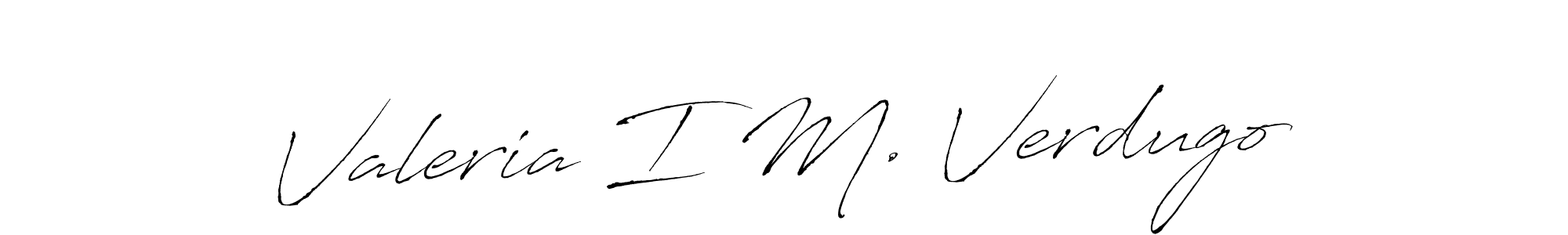 Make a beautiful signature design for name Valeria I M. Verdugo. Use this online signature maker to create a handwritten signature for free. Valeria I M. Verdugo signature style 6 images and pictures png