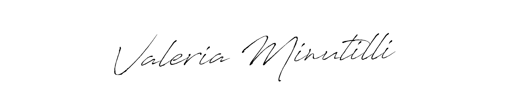 Antro_Vectra is a professional signature style that is perfect for those who want to add a touch of class to their signature. It is also a great choice for those who want to make their signature more unique. Get Valeria Minutilli name to fancy signature for free. Valeria Minutilli signature style 6 images and pictures png