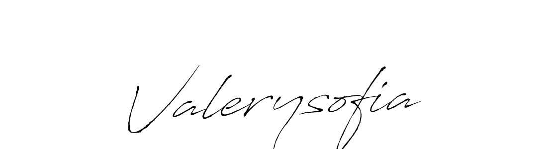 Create a beautiful signature design for name Valerysofia. With this signature (Antro_Vectra) fonts, you can make a handwritten signature for free. Valerysofia signature style 6 images and pictures png