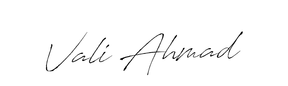 How to make Vali Ahmad signature? Antro_Vectra is a professional autograph style. Create handwritten signature for Vali Ahmad name. Vali Ahmad signature style 6 images and pictures png