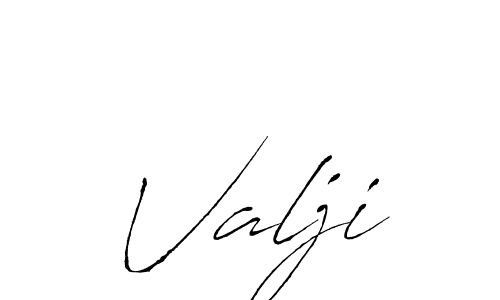 Use a signature maker to create a handwritten signature online. With this signature software, you can design (Antro_Vectra) your own signature for name Valji. Valji signature style 6 images and pictures png
