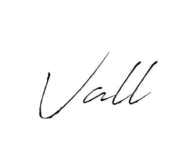 Design your own signature with our free online signature maker. With this signature software, you can create a handwritten (Antro_Vectra) signature for name Vall. Vall signature style 6 images and pictures png