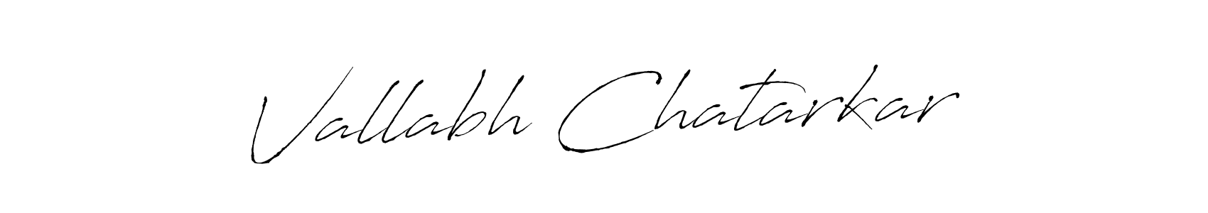 How to make Vallabh Chatarkar name signature. Use Antro_Vectra style for creating short signs online. This is the latest handwritten sign. Vallabh Chatarkar signature style 6 images and pictures png