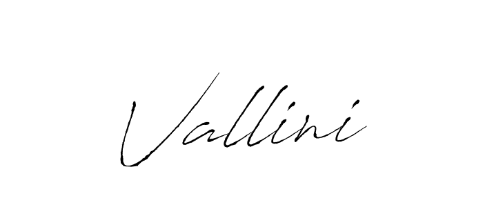 Make a beautiful signature design for name Vallini. With this signature (Antro_Vectra) style, you can create a handwritten signature for free. Vallini signature style 6 images and pictures png