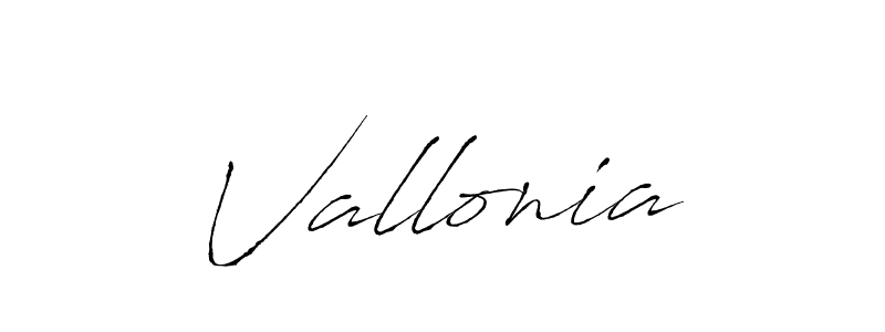 Vallonia stylish signature style. Best Handwritten Sign (Antro_Vectra) for my name. Handwritten Signature Collection Ideas for my name Vallonia. Vallonia signature style 6 images and pictures png