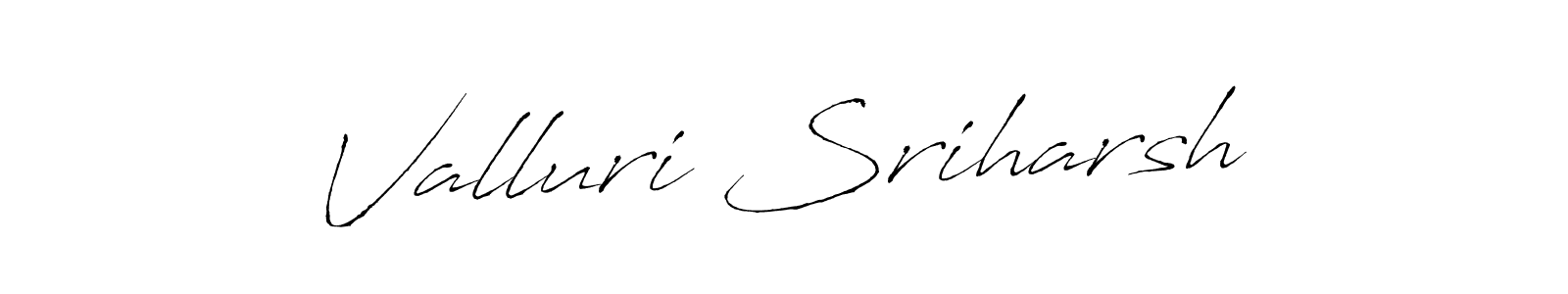 Design your own signature with our free online signature maker. With this signature software, you can create a handwritten (Antro_Vectra) signature for name Valluri Sriharsh. Valluri Sriharsh signature style 6 images and pictures png