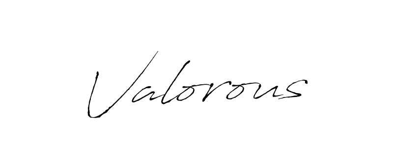 Use a signature maker to create a handwritten signature online. With this signature software, you can design (Antro_Vectra) your own signature for name Valorous. Valorous signature style 6 images and pictures png