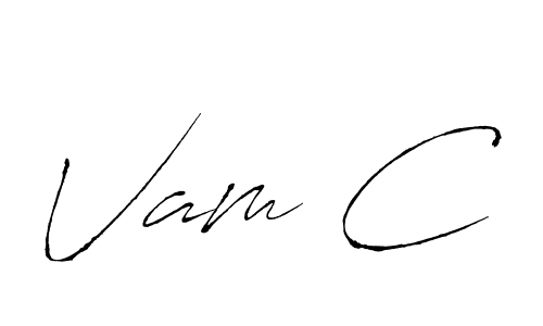 How to make Vam C signature? Antro_Vectra is a professional autograph style. Create handwritten signature for Vam C name. Vam C signature style 6 images and pictures png