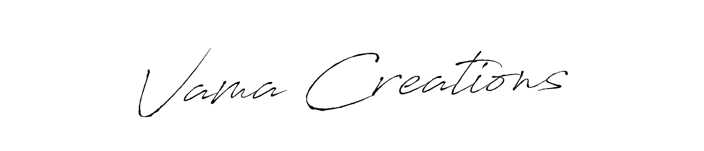 The best way (Antro_Vectra) to make a short signature is to pick only two or three words in your name. The name Vama Creations include a total of six letters. For converting this name. Vama Creations signature style 6 images and pictures png