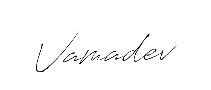 Make a beautiful signature design for name Vamadev. With this signature (Antro_Vectra) style, you can create a handwritten signature for free. Vamadev signature style 6 images and pictures png