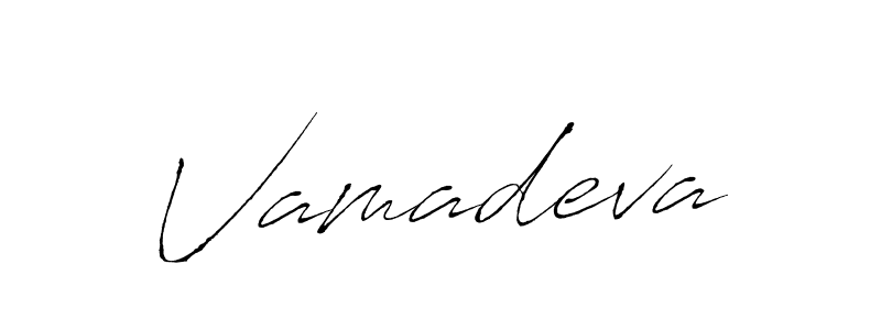 Create a beautiful signature design for name Vamadeva. With this signature (Antro_Vectra) fonts, you can make a handwritten signature for free. Vamadeva signature style 6 images and pictures png