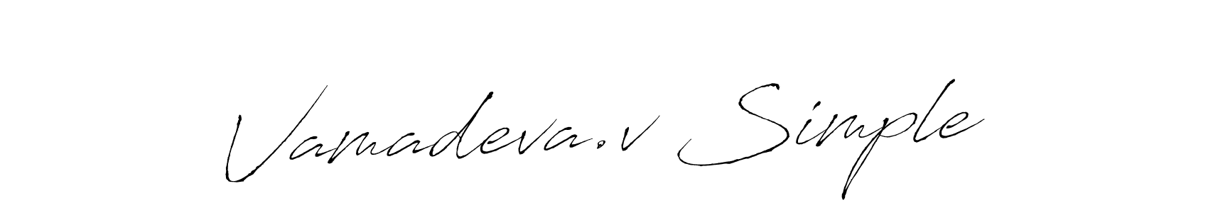 Design your own signature with our free online signature maker. With this signature software, you can create a handwritten (Antro_Vectra) signature for name Vamadeva.v Simple. Vamadeva.v Simple signature style 6 images and pictures png