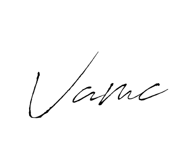 Use a signature maker to create a handwritten signature online. With this signature software, you can design (Antro_Vectra) your own signature for name Vamc. Vamc signature style 6 images and pictures png