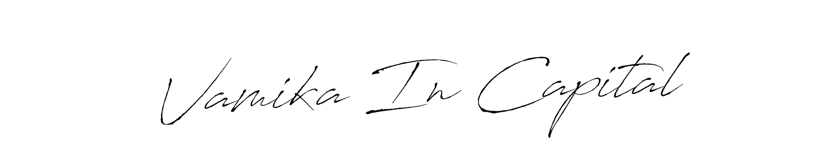 How to Draw Vamika In Capital signature style? Antro_Vectra is a latest design signature styles for name Vamika In Capital. Vamika In Capital signature style 6 images and pictures png