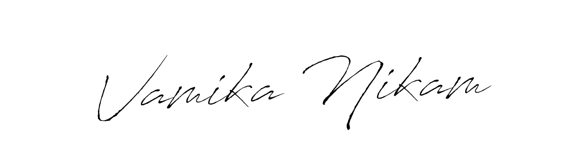 Make a beautiful signature design for name Vamika Nikam. Use this online signature maker to create a handwritten signature for free. Vamika Nikam signature style 6 images and pictures png