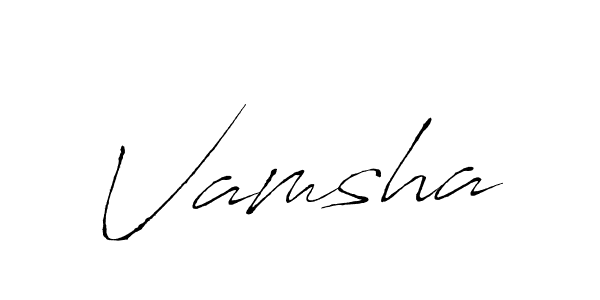 How to make Vamsha signature? Antro_Vectra is a professional autograph style. Create handwritten signature for Vamsha name. Vamsha signature style 6 images and pictures png