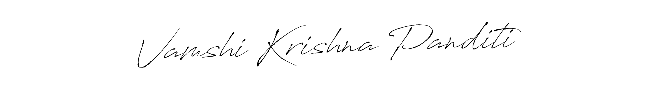 Create a beautiful signature design for name Vamshi Krishna Panditi. With this signature (Antro_Vectra) fonts, you can make a handwritten signature for free. Vamshi Krishna Panditi signature style 6 images and pictures png