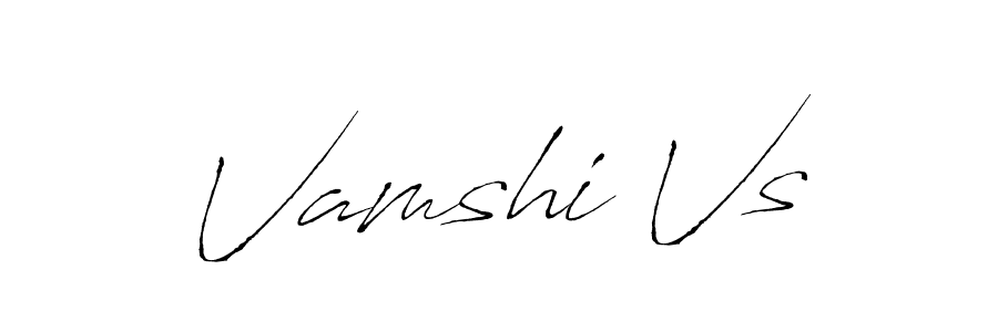 Design your own signature with our free online signature maker. With this signature software, you can create a handwritten (Antro_Vectra) signature for name Vamshi Vs. Vamshi Vs signature style 6 images and pictures png