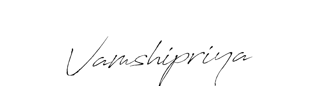 Vamshipriya stylish signature style. Best Handwritten Sign (Antro_Vectra) for my name. Handwritten Signature Collection Ideas for my name Vamshipriya. Vamshipriya signature style 6 images and pictures png