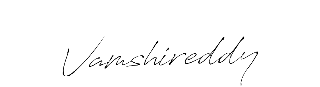 How to make Vamshireddy signature? Antro_Vectra is a professional autograph style. Create handwritten signature for Vamshireddy name. Vamshireddy signature style 6 images and pictures png