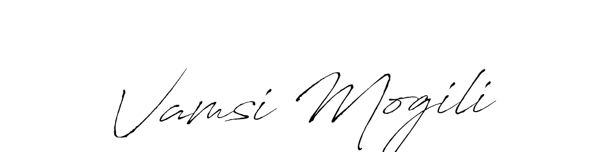 Vamsi Mogili stylish signature style. Best Handwritten Sign (Antro_Vectra) for my name. Handwritten Signature Collection Ideas for my name Vamsi Mogili. Vamsi Mogili signature style 6 images and pictures png