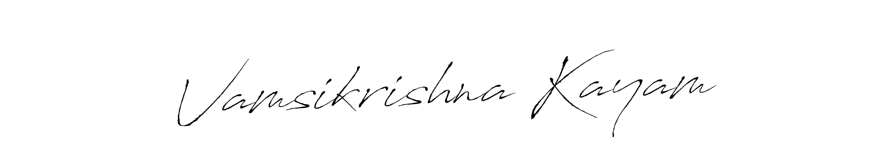 Vamsikrishna Kayam stylish signature style. Best Handwritten Sign (Antro_Vectra) for my name. Handwritten Signature Collection Ideas for my name Vamsikrishna Kayam. Vamsikrishna Kayam signature style 6 images and pictures png