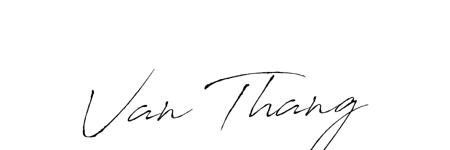 Design your own signature with our free online signature maker. With this signature software, you can create a handwritten (Antro_Vectra) signature for name Van Thang. Van Thang signature style 6 images and pictures png