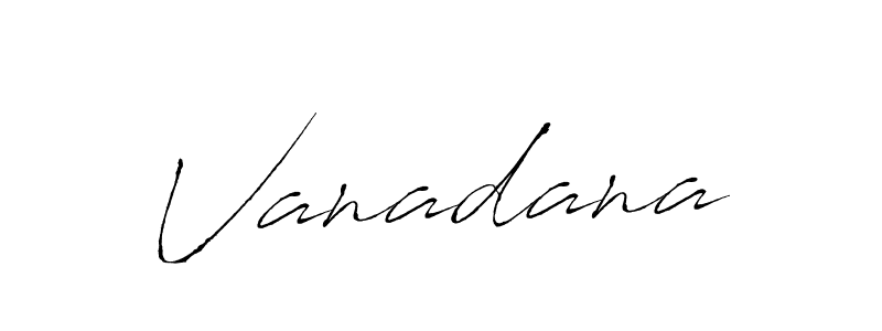 How to make Vanadana signature? Antro_Vectra is a professional autograph style. Create handwritten signature for Vanadana name. Vanadana signature style 6 images and pictures png