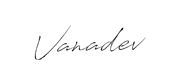 Make a beautiful signature design for name Vanadev. With this signature (Antro_Vectra) style, you can create a handwritten signature for free. Vanadev signature style 6 images and pictures png