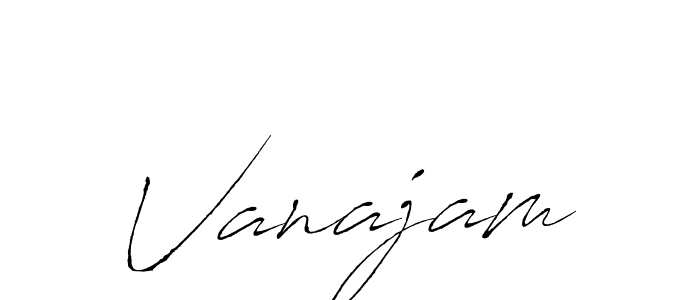 How to make Vanajam name signature. Use Antro_Vectra style for creating short signs online. This is the latest handwritten sign. Vanajam signature style 6 images and pictures png