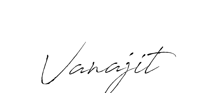 Design your own signature with our free online signature maker. With this signature software, you can create a handwritten (Antro_Vectra) signature for name Vanajit. Vanajit signature style 6 images and pictures png