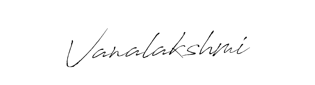 Design your own signature with our free online signature maker. With this signature software, you can create a handwritten (Antro_Vectra) signature for name Vanalakshmi. Vanalakshmi signature style 6 images and pictures png