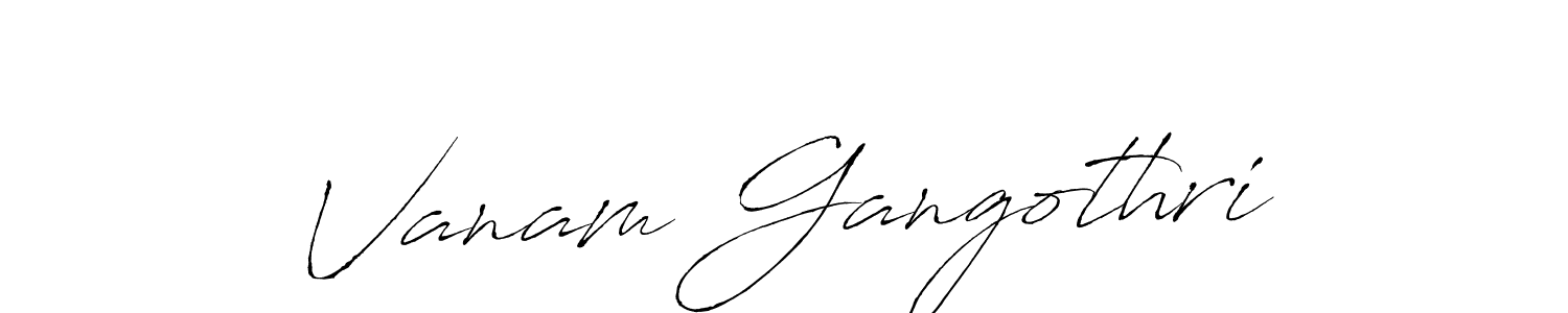 How to make Vanam Gangothri signature? Antro_Vectra is a professional autograph style. Create handwritten signature for Vanam Gangothri name. Vanam Gangothri signature style 6 images and pictures png