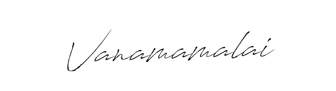 Make a beautiful signature design for name Vanamamalai. With this signature (Antro_Vectra) style, you can create a handwritten signature for free. Vanamamalai signature style 6 images and pictures png