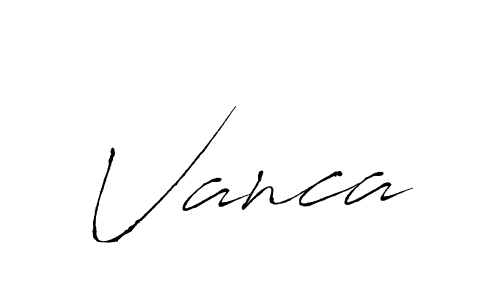 Create a beautiful signature design for name Vanca. With this signature (Antro_Vectra) fonts, you can make a handwritten signature for free. Vanca signature style 6 images and pictures png