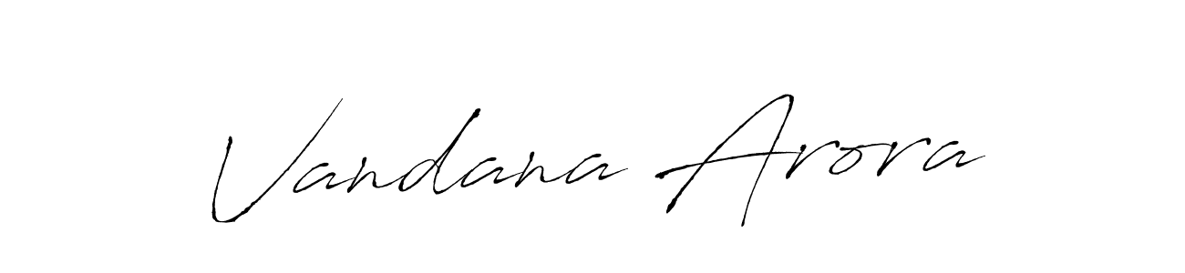 Make a beautiful signature design for name Vandana Arora. With this signature (Antro_Vectra) style, you can create a handwritten signature for free. Vandana Arora signature style 6 images and pictures png