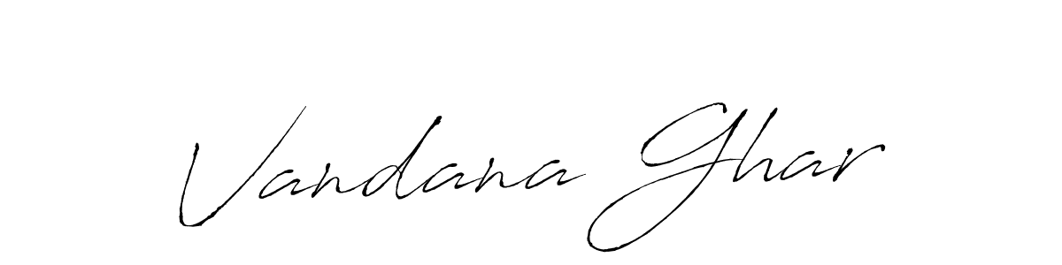 Make a beautiful signature design for name Vandana Ghar. With this signature (Antro_Vectra) style, you can create a handwritten signature for free. Vandana Ghar signature style 6 images and pictures png