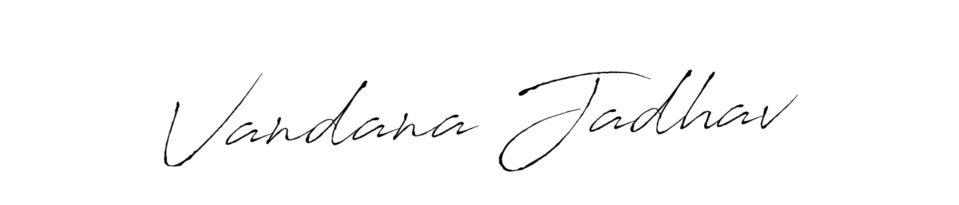 You should practise on your own different ways (Antro_Vectra) to write your name (Vandana Jadhav) in signature. don't let someone else do it for you. Vandana Jadhav signature style 6 images and pictures png