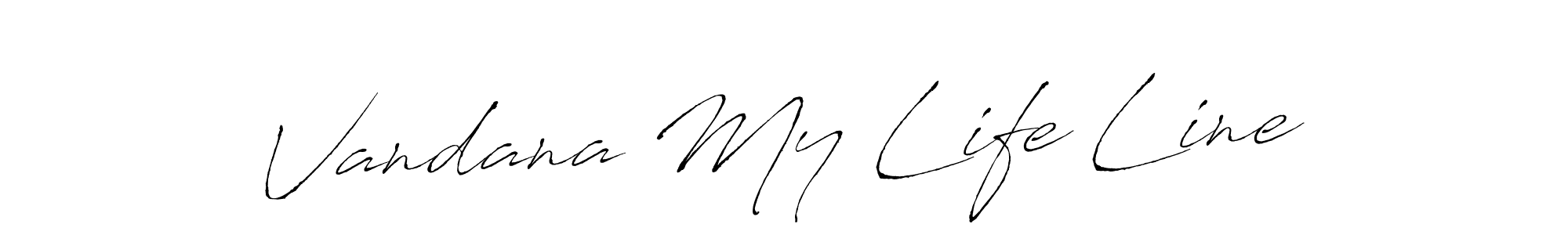 Make a beautiful signature design for name Vandana My Life Line. Use this online signature maker to create a handwritten signature for free. Vandana My Life Line signature style 6 images and pictures png