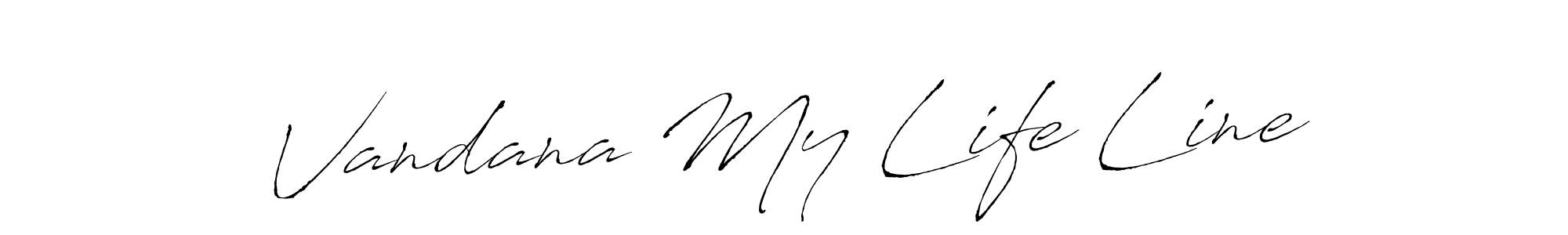 Vandana My Life Line stylish signature style. Best Handwritten Sign (Antro_Vectra) for my name. Handwritten Signature Collection Ideas for my name Vandana My Life Line. Vandana My Life Line signature style 6 images and pictures png