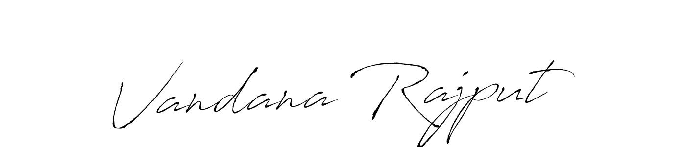 Make a beautiful signature design for name Vandana Rajput. With this signature (Antro_Vectra) style, you can create a handwritten signature for free. Vandana Rajput signature style 6 images and pictures png