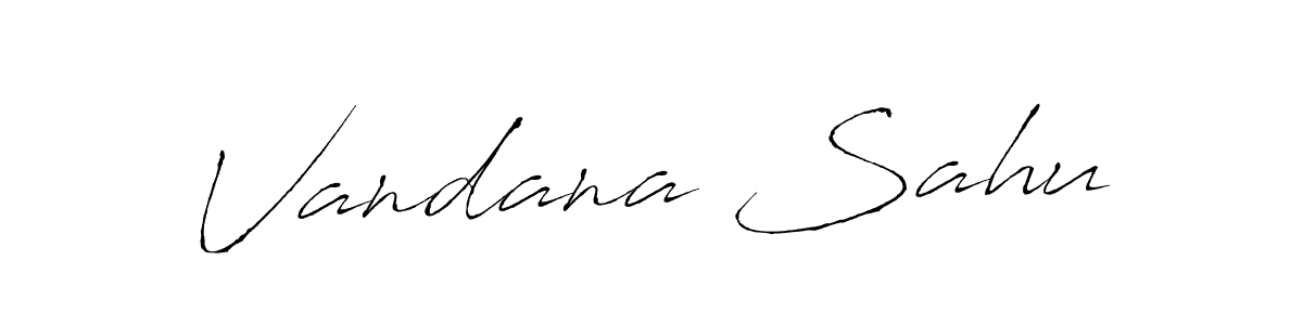 Create a beautiful signature design for name Vandana Sahu. With this signature (Antro_Vectra) fonts, you can make a handwritten signature for free. Vandana Sahu signature style 6 images and pictures png
