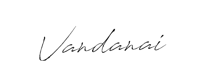 Make a beautiful signature design for name Vandanai. With this signature (Antro_Vectra) style, you can create a handwritten signature for free. Vandanai signature style 6 images and pictures png