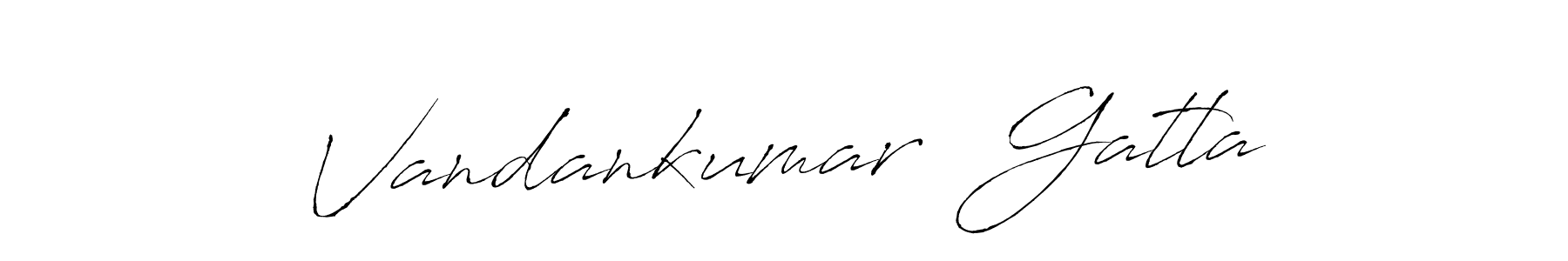 How to make Vandankumar  Gatla signature? Antro_Vectra is a professional autograph style. Create handwritten signature for Vandankumar  Gatla name. Vandankumar  Gatla signature style 6 images and pictures png