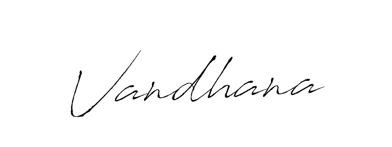 Use a signature maker to create a handwritten signature online. With this signature software, you can design (Antro_Vectra) your own signature for name Vandhana. Vandhana signature style 6 images and pictures png